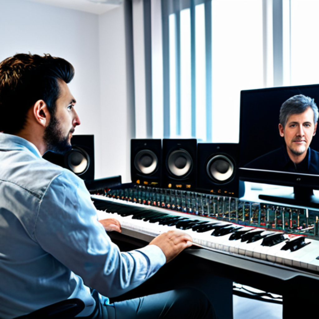 **

Professional sound designer in a modern studio, fully clothed in appropriate attire, working on a digital audio workstation, surrounded by high-end audio equipment, safe for work, perfect anatomy, natural proportions, professional photography, high quality, family-friendly.

**