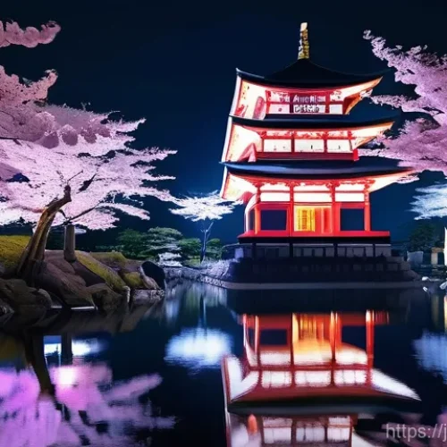 공연예술과 브랜드 협업 - **Immersive Projection Mapping on a Historical Japanese Landmark**
    A breathtaking, wide-angle sh...